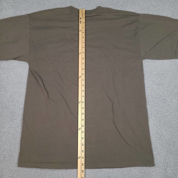 Bubba Gump Shrimp Co T-Shirt Mens Large Brown Olive Graphic Tee Chicago - Picture 11 of 12